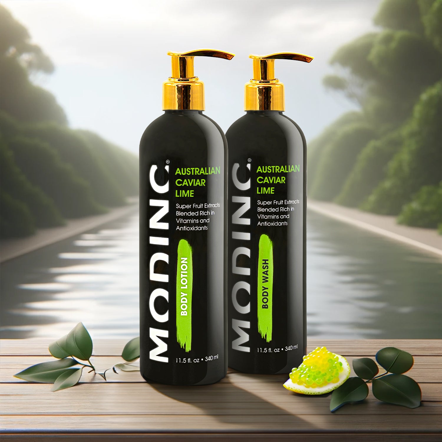 AUSTRALIAN CAVIAR LIME BODY WASH & BODY LOTION